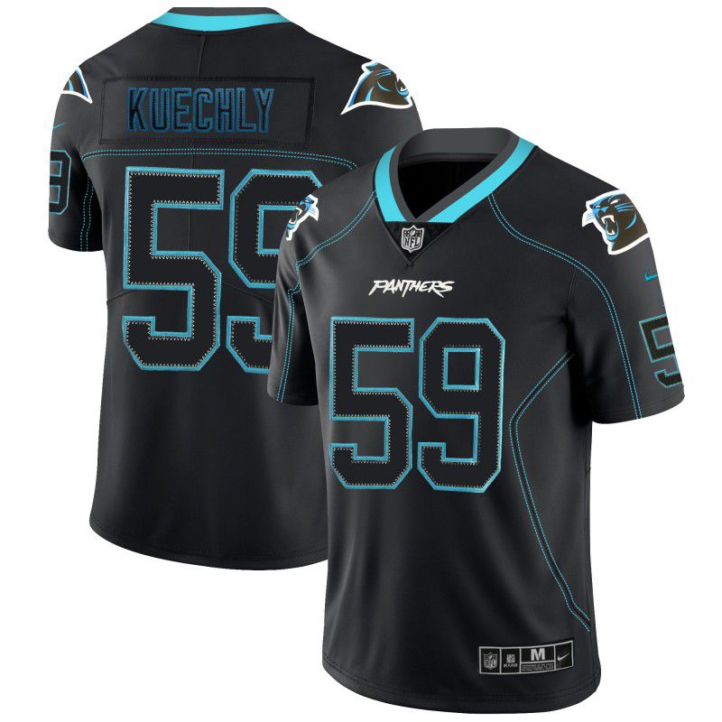 Men Carolina Panthers #59 Kuechly Nike Lights Out Black Color Rush Limited NFL Jerseys->carolina panthers->NFL Jersey